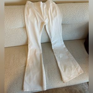 Free People White Flare Pants